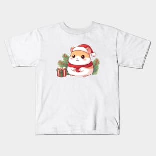 Cute Christmas Hamster Kids T-Shirt